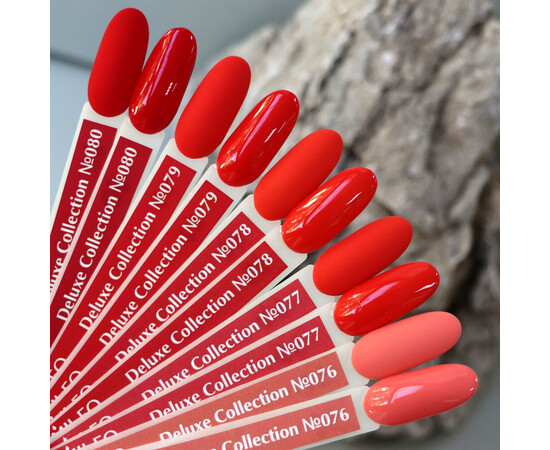 Зображення 3 Гель-лак Komilfo Deluxe Series D080 червоний, емаль, 15 мл, Об'єм (мл, г): 15, Колір: 080