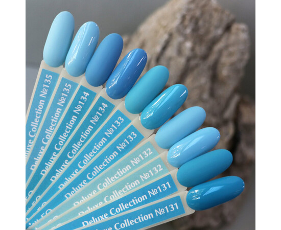 Зображення 3 Гель-лак Komilfo Deluxe Series D132 яскравий блакитний, емаль, 8 мл, Об'єм (мл, г): 8, Колір: 132