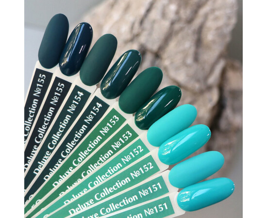 Зображення 2 Гель-лак Komilfo Deluxe Series D154 темний бірюзово-зелений, емаль, 8 мл, Об'єм (мл, г): 8, Колір: 154