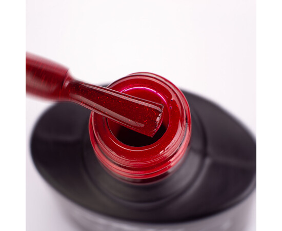 Зображення 2 Гель-лак Komilfo Deluxe Series D305 червоний з блискітками, 15 мл, Об'єм (мл, г): 15, Колір: 305