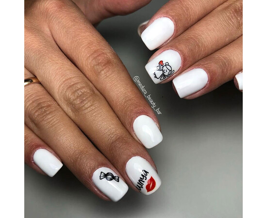 Зображення 4 Гель-лак Komilfo Deluxe Series D003 білий, емаль, 8 мл, Об'єм (мл, г): 8, Колір: 003