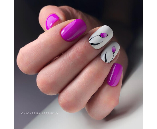 Зображення 5 Гель-лак Komilfo Deluxe Series D048 фуксія, емаль, 8 мл, Об'єм (мл, г): 8, Колір: 048