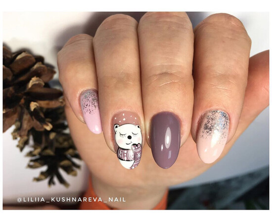 Зображення 5 Гель-лак Komilfo Deluxe Series D064 сіро-бузковий, емаль, 8 мл, Об'єм (мл, г): 8, Колір: 064