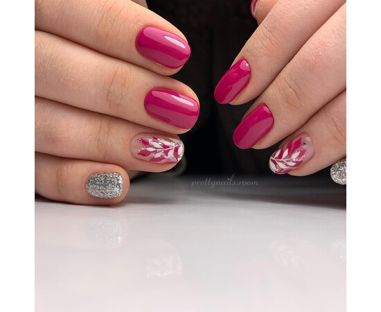 Зображення 5 Гель-лак Komilfo Deluxe Series D091 пурпурово-рожевий, емаль, 8 мл, Об'єм (мл, г): 8, Колір: 091