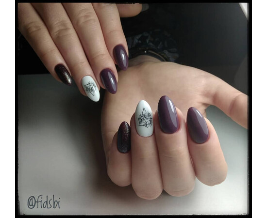 Зображення 5 Гель-лак Komilfo Deluxe Series D105 сіро-баклажановий, емаль, 8 мл, Об'єм (мл, г): 8, Колір: 105