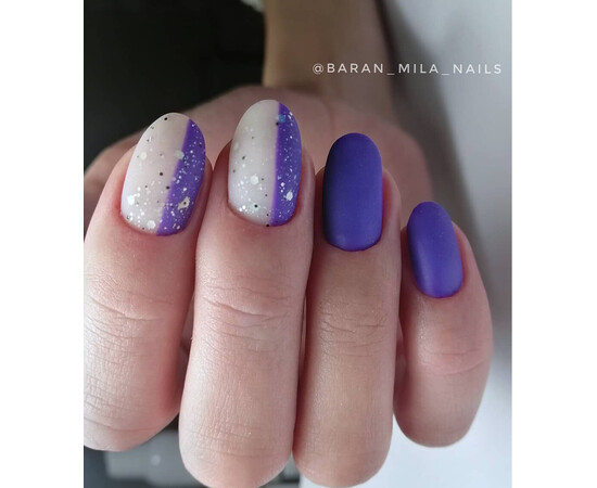 Зображення 5 Гель-лак Komilfo Deluxe Series D123 синьо-фіолетовий, емаль, 8 мл, Об'єм (мл, г): 8, Колір: 123