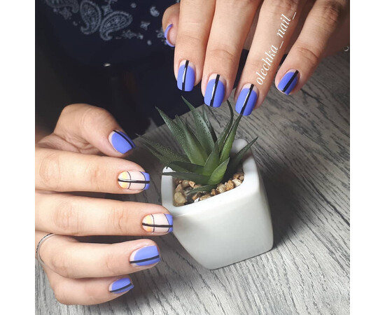 Зображення 4 Гель-лак Komilfo Deluxe Series D124 приглушений синій, емаль, 8 мл, Об'єм (мл, г): 8, Колір: 124