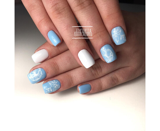 Зображення 4 Гель-лак Komilfo Deluxe Series D134 темно-блакитний, емаль, 8 мл, Об'єм (мл, г): 8, Колір: 134