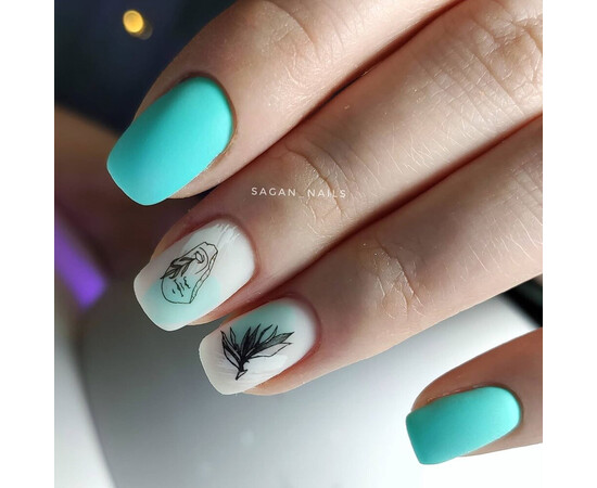 Зображення 5 Гель-лак Komilfo Deluxe Series D148 насичений аквамарин, емаль, 8 мл, Об'єм (мл, г): 8, Колір: 148