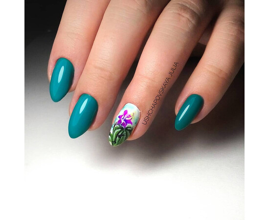 Зображення 5 Гель-лак Komilfo Deluxe Series D150 насичений бірюзово-зелений, емаль, 8 мл, Об'єм (мл, г): 8, Колір: 150