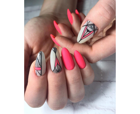 Зображення 3 Гель-лак Komilfo Deluxe Series D172 яскравий насичений помаранчево-кораловий, неоновий, 8 мл, Об'єм (мл, г): 8, Колір: 172