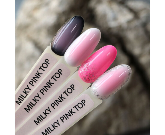 Изображение 2 Топ молочный без липкого слоя Komilfo No Wipe Milky Pink Top, 8 мл, Объем (мл, г): 8, Цвет: Pink