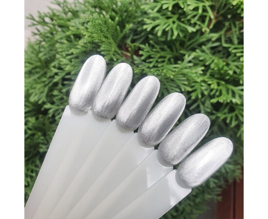 Изображение 4 Гель-лак Komilfo 9D Cat's Eye Silver серебряный, 8 мл, Объем (мл, г): 8, Цвет: Silver