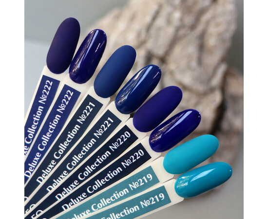 Зображення 3 Гель-лак Komilfo Deluxe Series D222 фіолетово-синій, емаль, 8 мл, Об'єм (мл, г): 8, Колір: 222
