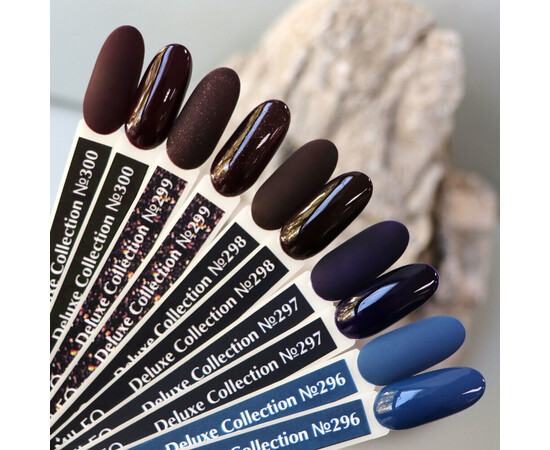 Зображення 3 Гель-лак Komilfo Deluxe Series D296 синій темний, емаль, 8 мл, Об'єм (мл, г): 8, Колір: 296