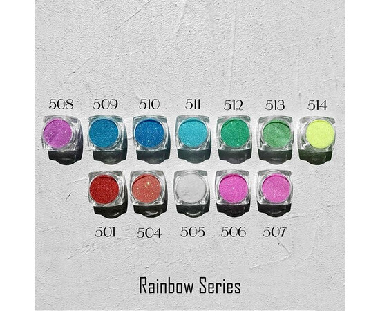 Зображення 4 Блискітки Komilfo Rainbow Series 501, розмір 0.2 мм, 2.5 г, Колір: 501