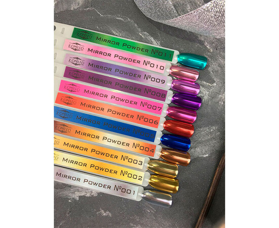 Зображення 3 Втирака для нігтів Komilfo Mirror Powder 002 золото, 0.5 г, Об'єм (мл, г): 0.5, Колір: 002