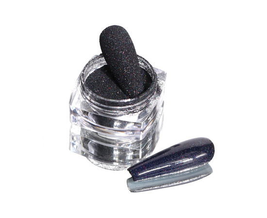 Зображення 3 Блискітки Komilfo 001, розмір 0.1 мм чорні, голограма, 2.5 г, Колір: 001