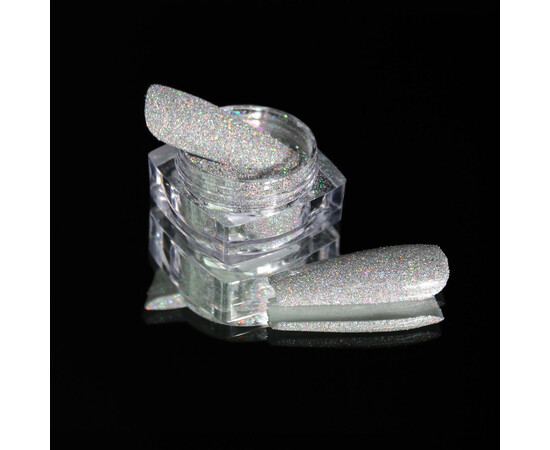 Зображення 2 Блискітки Komilfo 002, розмір 0.1 мм срібло, голограма, 2.5 г, Колір: 002