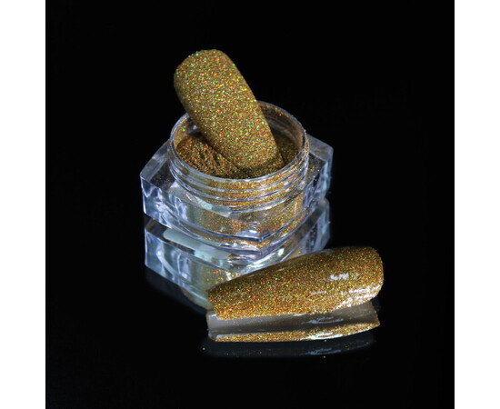 Зображення 2 Блискітки Komilfo 003, розмір 0.08 мм золото, голограма, 2.5 г, Колір: 003