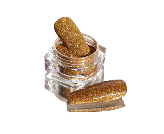 Зображення 3 Блискітки Komilfo 003, розмір 0.08 мм золото, голограма, 2.5 г, Колір: 003