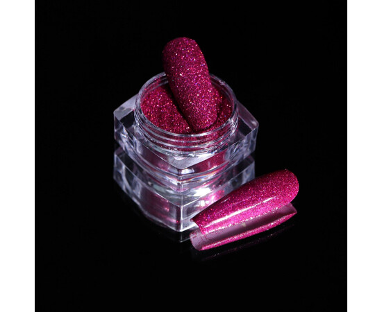 Изображение 2 Блестки Komilfo 006, размер 0.1 мм розово-красные голограмма, 2.5 г, Цвет: 006