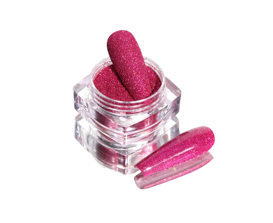 Изображение 3 Блестки Komilfo 006, размер 0.1 мм розово-красные голограмма, 2.5 г, Цвет: 006