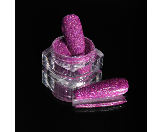 Зображення 2 Блискітки Komilfo 007, розмір 0.1 мм фуксія голограма, 2.5 г, Колір: 007