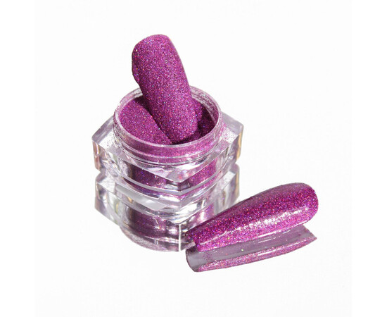 Зображення 3 Блискітки Komilfo 007, розмір 0.1 мм фуксія голограма, 2.5 г, Колір: 007
