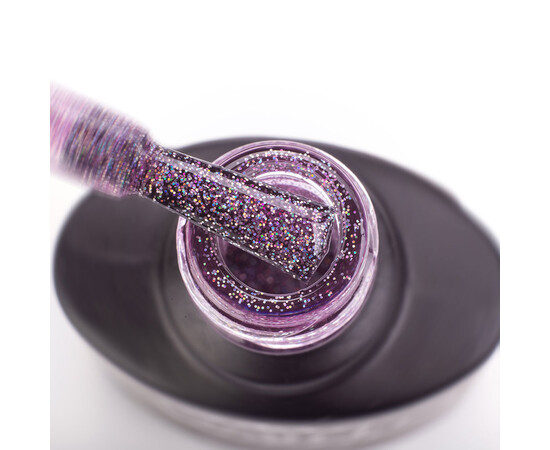 Зображення 2 Гель-лак Komilfo DeLuxe Series G018 бузковий, голограмний мікроблиск, 8 мл, Об'єм (мл, г): 8, Колір: 018