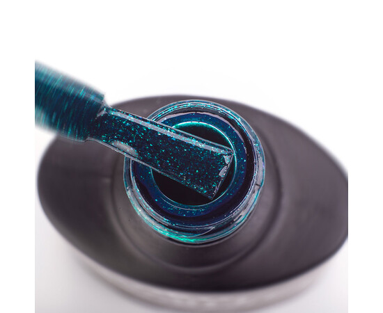 Зображення 2 Гель-лак Komilfo DeLuxe Series G019 темний смарагд з насиченими дрібними блискітками, 8 мл, Об'єм (мл, г): 8, Колір: 019