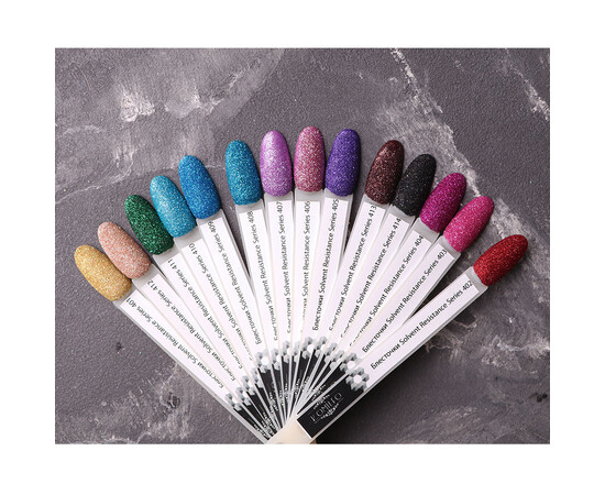 Зображення 4 Блискітки Komilfo Solvent Resistance Series 413, розмір 0.1 мм, 2.5 г, Колір: 413