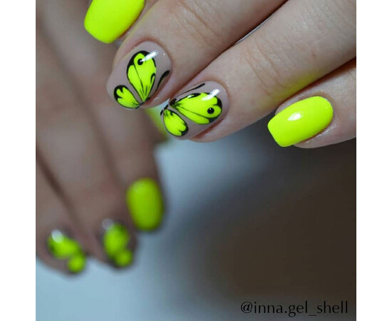 Зображення 4 Гель-лак неоновий Komilfo DeLuxe Series N006 жовтий, 8 мл, Об'єм (мл, г): 8, Колір: 006