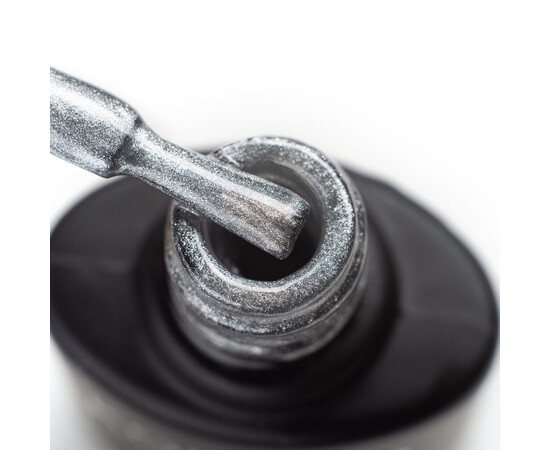 Изображение 2 Гель-лак Komilfo 9D Cat's Eye Silver серебряный, 8 мл, Объем (мл, г): 8, Цвет: Silver