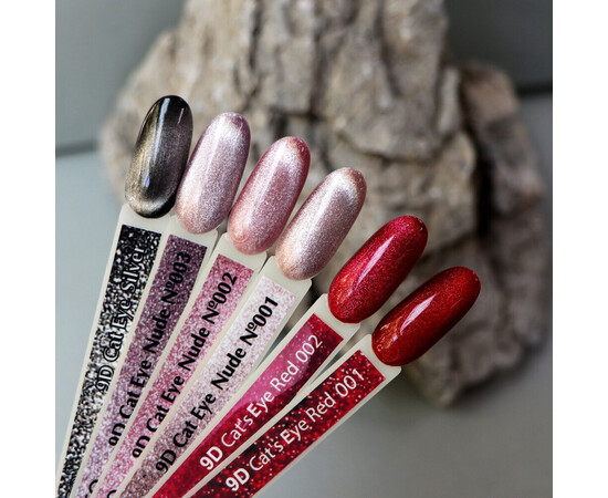 Изображение 7 Гель-лак Komilfo 9D Cat's Eye Silver серебряный, 8 мл, Объем (мл, г): 8, Цвет: Silver