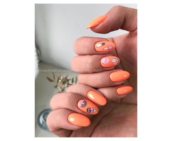 Зображення 6 Гель-лак Komilfo Deluxe Series D197 морквяний, емаль, 8 мл, Об'єм (мл, г): 8, Колір: 197