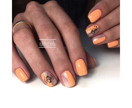 Зображення 6 Гель-лак Komilfo Deluxe Series D198 насичений персиковий, емаль, 8 мл, Об'єм (мл, г): 8, Колір: 198