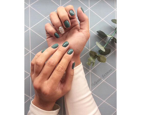 Зображення 3 Гель-лак Komilfo Deluxe Series D218 приглушений зеленувато-бірюзовий, емаль, 8 мл, Об'єм (мл, г): 8, Колір: 218