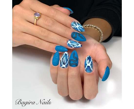 Зображення 5 Гель-лак Komilfo Deluxe Series D219 приглушений бірюзово-синій, емаль, 8 мл, Об'єм (мл, г): 8, Колір: 219