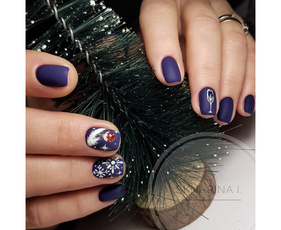 Зображення 5 Гель-лак Komilfo Deluxe Series D222 фіолетово-синій, емаль, 8 мл, Об'єм (мл, г): 8, Колір: 222