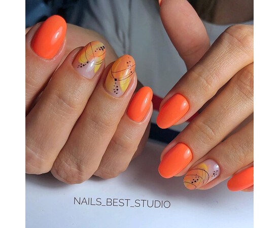 Зображення 5 Гель-лак Komilfo Deluxe Series D260 кислотний помаранчевий, емаль, 8 мл, Об'єм (мл, г): 8, Колір: 260