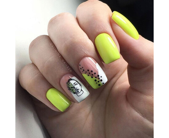 Зображення 5 Гель-лак Komilfo Deluxe Series D262 кислотний лаймово-жовтий, емаль, 8 мл, Об'єм (мл, г): 8, Колір: 262