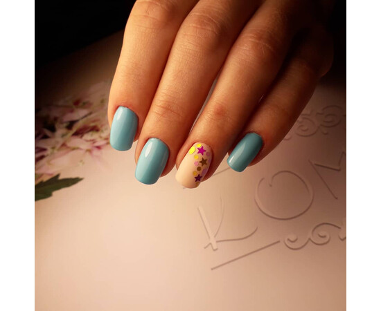 Зображення 4 Гель-лак Komilfo Deluxe Series D270 бірюзово-блакитний, емаль, 8 мл, Об'єм (мл, г): 8, Колір: 270