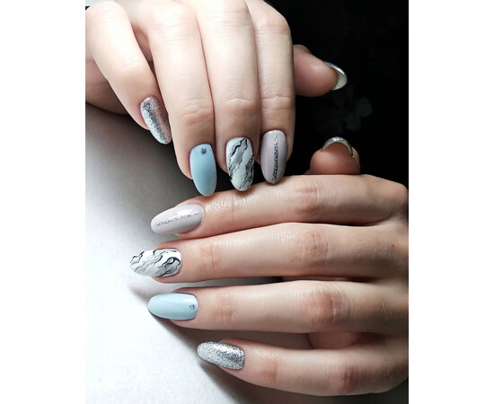 Зображення 4 Гель-лак Komilfo Deluxe Series D289 moonbeam, білясто-сірий, емаль, 8 мл, Об'єм (мл, г): 8, Колір: 289