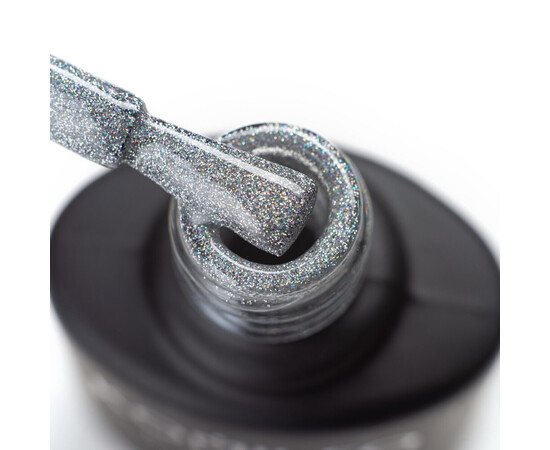 Зображення 2 Гель-лак Komilfo DeLuxe Series G007 дрібні насичені сріблясто-голографічні блискітки, 8 мл, Об'єм (мл, г): 8, Колір: 007