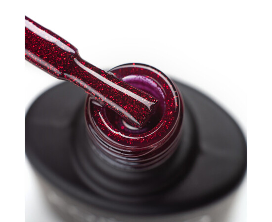 Зображення 2 Гель-лак Komilfo DeLuxe Series G014 темно-червоний с насиченими мілкими блискітками, 8 мл, Об'єм (мл, г): 8, Колір: 014