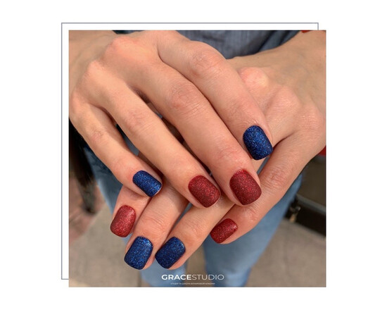 Зображення 3 Гель-лак Komilfo DeLuxe Series G021 синій зі сріблястими блискітками, 8 мл, Об'єм (мл, г): 8, Колір: 021