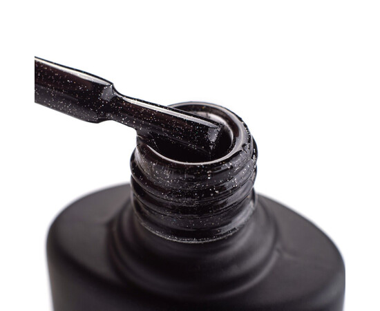 Зображення 2 Гель-лак Komilfo DeLuxe Series G027 чорний з голографічними блискітками, 8 мл, Об'єм (мл, г): 8, Колір: 027