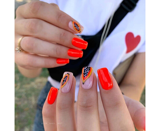 Зображення 4 Гель-лак неоновий Komilfo DeLuxe Series N003 насичений яскраво-помаранчевий, 8 мл, Об'єм (мл, г): 8, Колір: 003