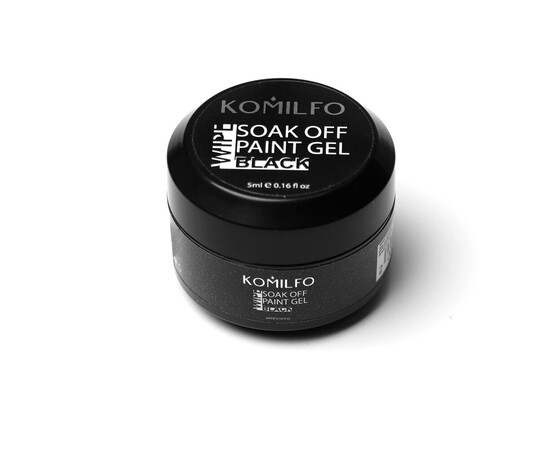 Зображення 2 Гель-фарба з липким шаром Komilfo Soak off Gel Paint 001 Black, 5 мл, Об'єм (мл, г): 5, Колір: 001